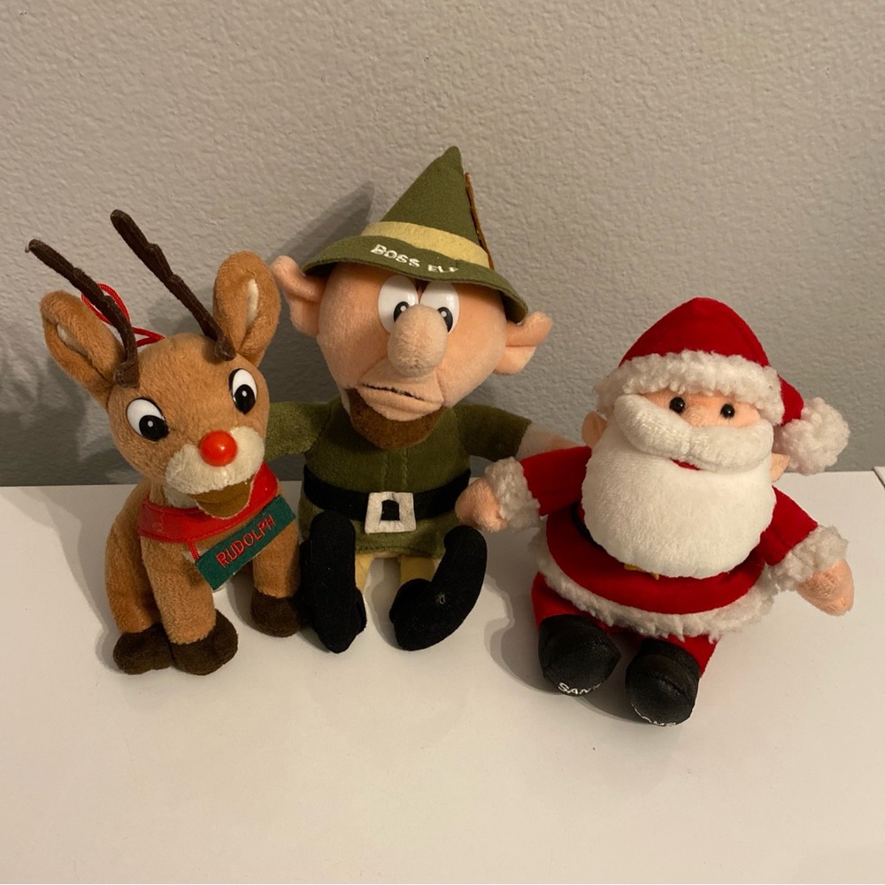 Rudolph & The Island Of Misfit Toys Plush. Rudolph, Santa Claus & Boss Elf